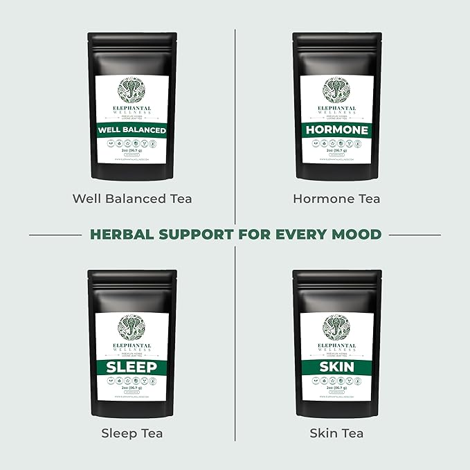 Elephantal Wellness Premium Detox Herbal Tea | Daily Liver, Kidney, Blood & Digestive Support with Turmeric, Nettle Tea, Milk Thistle, Dandelion Tea & Burdock | Handmade, Caffeine-Free Loose Leaf Blend | 2oz, 20 Servings