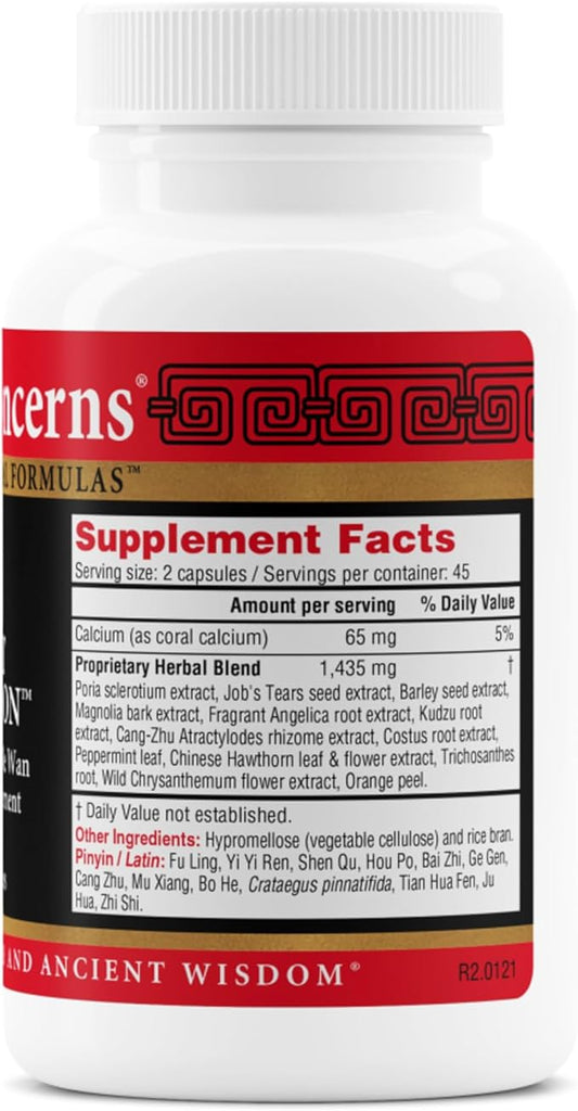 Health Concerns Quiet Digestion – Digestive Support for Upset Stomach, Gas, & Bloating – Herbal Chinese Formula with Bao He Wan – Supplement with Poria, Barley, & Mangolia Bark - 90 Capsules
