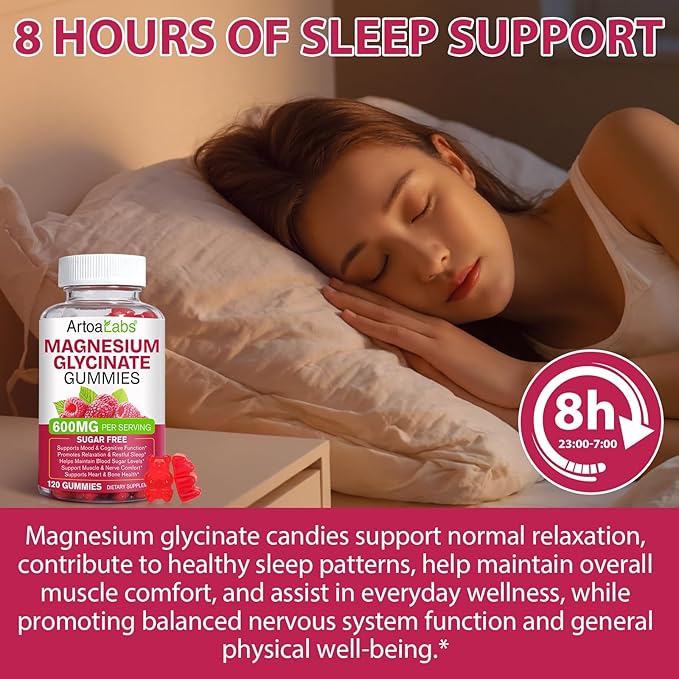 Magnesium Glycinate Gummies with L-Threonate,240 Count High Absorption Sugar Free Magnesium Potassium Supplement for Relaxation, Stress Relief, and Sleep Support for Adults & Kids