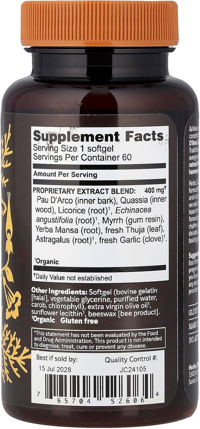 Herbs Etc. Yeast ReLeaf® Softgels 60 ct
