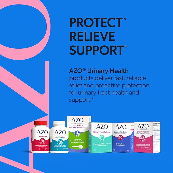 AZO Urinary Pain Relief Maximum Strength, Fast relief of UTI Pain, Burning & Urgency, Targets Source of Pain, #1 Most Trusted Brand, 24 Tablets