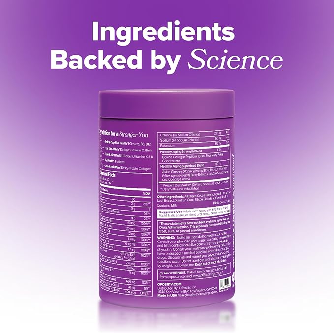 MENO Healthy Aging Collagen & Protein Powder – Support Joint & Bone Health, Lean Muscle Mass, Cognition, Skin & Hair Health – Whey Protein & Collagen – Chocolate Brownie Flavor - 15 Servings