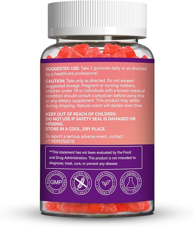 2 Pack Potassium Supplement Gummies 1000mg, Potassium Gummies for Adults, Support Leg Cramps & Muscle Health - Vegan,120 Count