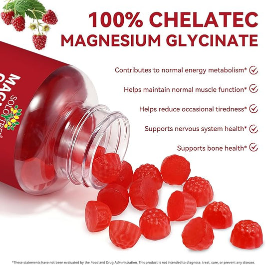 Magnesium Glycinate Gummies 600MG, High Absorption Magnesium Supplement for Women, Men and Kids - Muscle Support | Sleep, Focus & Relaxation | Sugar Free | Vegan | 120 Chews