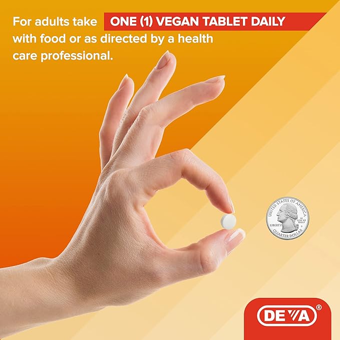 DEVA Vegan Vitamin D2 800 IU, Ergocalciferol Supplement with No Animal Ingredients, 90 Tablets (Pack of 2)