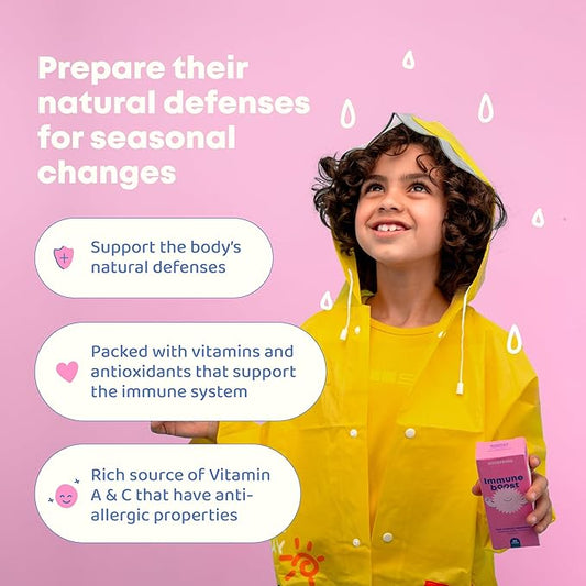 JoySpring Immune Drops - Kids’ Immunity Support Supplement (1 fl oz, 30 Servings) with Organic Elderberry Liquid, Echinacea, Oregon Grape Root & Orange Peel for Ages 2-16+ Years and Adults