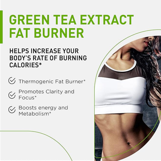 Premium Green Tea Extract Fat Burner Supplement with EGCG-Natural Appetite Suppressant-Healthy Weight Loss Diet Pills that Work Fast for Women and Men-Detox Metabolism Booster to Burn Belly Fat Fast