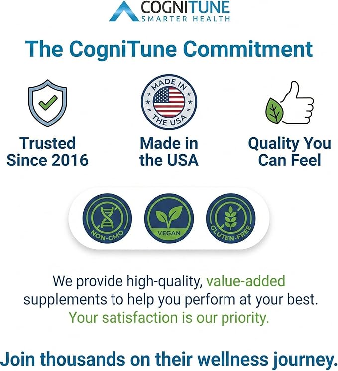 CogniTune Thyroid Support Gummies - Complete Formula for Women and Men with Iodine and Ashwagandha - Natural Energy and Metabolism Support for Hypothyroidism