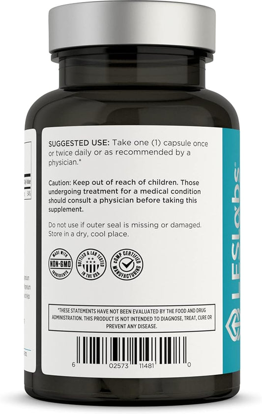 LES Labs Magnesium Citrate – Stress Relief, Restful Sleep, Heart Health, Metabolism, Nerve & Muscle Function – Non-GMO Supplement – 120 Capsules (Pack of 2)