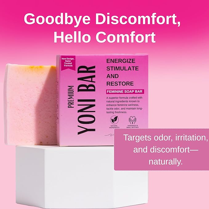 3 Bar Bundle - Premium Yoni – Natural Feminine Care Soap for pH Balance, Odor Control & Hydration | Organic Herbal Ingredients | Gentle Yet Effective for Daily Intimate Hygiene | Handmade & Vegan