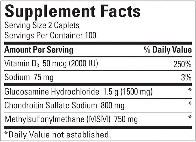 Nature Made TripleFlex, Glucosamine Chondroitin and MSM - 2 Bottles, 200 Caplets Each, 400 Caplets Total