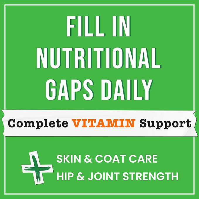 Dog Vitamins + Glucosamine - Chewable Multivitamins + Probiotics, Omega - Hip & Joint Support, Skin & Coat, Gut Health - Adult & Senior - Large & Small Breed - 240 Chews