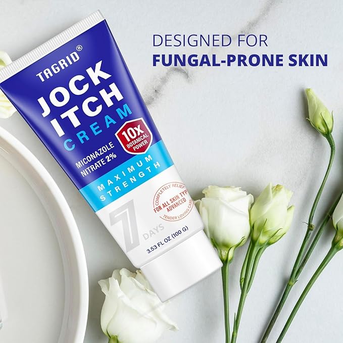 Jock Itch Cream: Jock Itch Relief for Men and Women - Extra Strength Antifungal Cream for Skin - Relief for Itchy Skin - Soothes Itchy - Irritated Skin - Relieves Itching Burning Irritations - 3.5 OZ