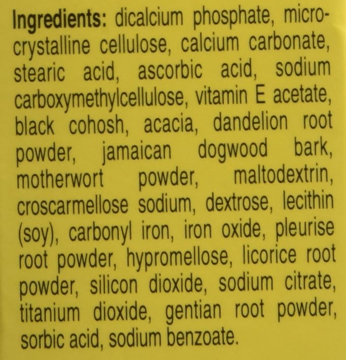 Lydia Pinkham Herbal Supplement Tablets for Menstruation and Menopause Support, 72 Count