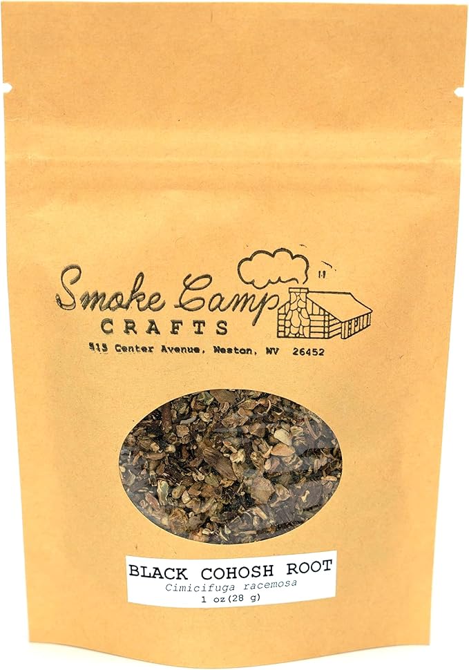 Smoke Camp Crafts | Black Cohosh Root (Cimicifuga racemosa) 1 oz Dried Herb | Hand-Packaged | Made in West Virginia