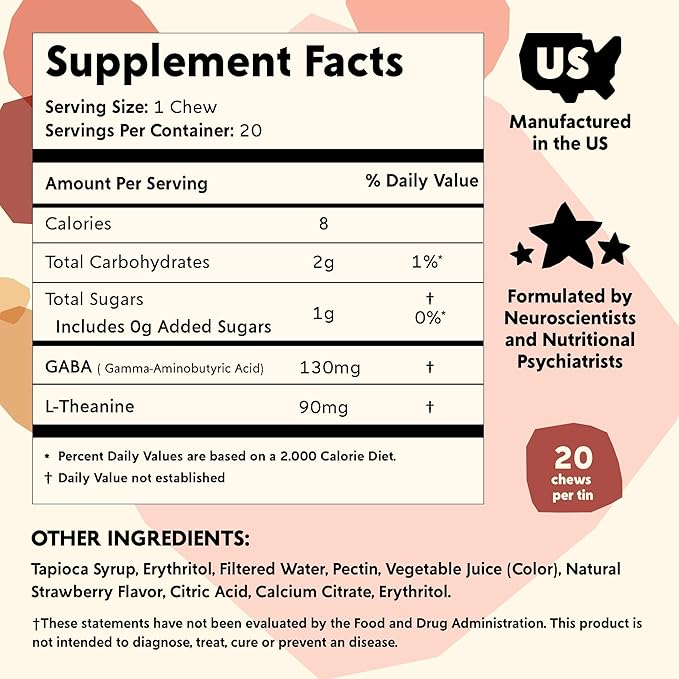 PYM Mood & Focus Chews Variety Pack, 60 Count | Berry & Citrus Mood Chews + Attention Chews | GABA, L-Theanine, L-Carnitine | Vegan, Non-GMO, Caffeine-Free