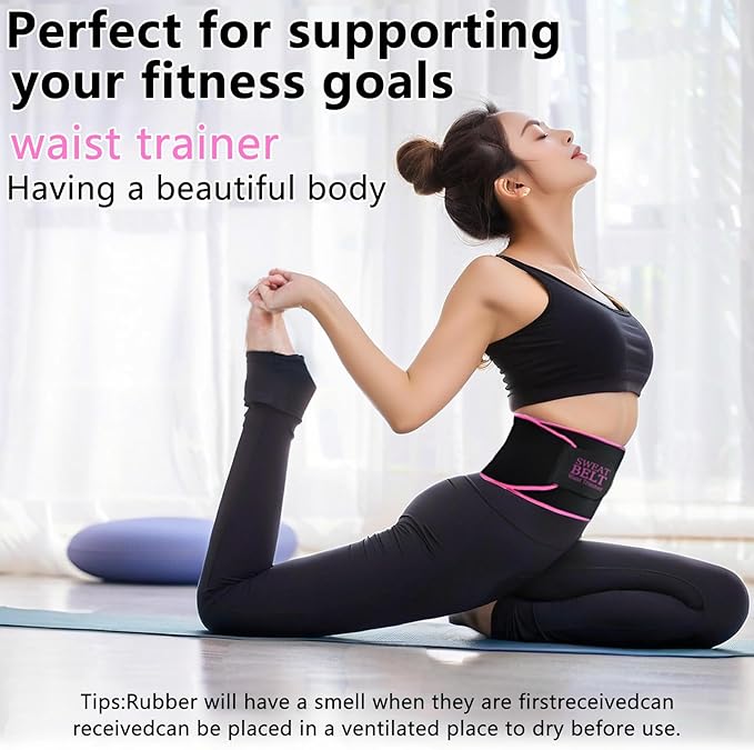 Lisacool Waist Trainer for Women,Waist Sweat Band for Women,Belt for Weight Loss, Belly Band,Stomach Wrap Lumbar Support