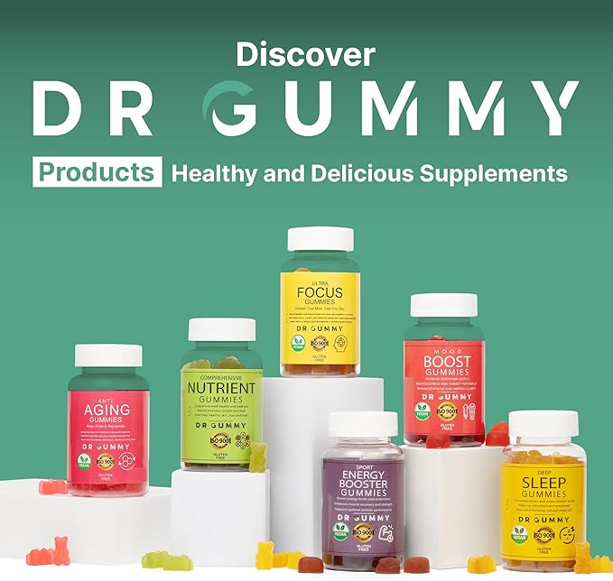 Anti-Aging Gummies with Nicotinamide Riboside (NR) – NAD⁺ Support for Cellular Energy & Mitochondrial Health – Metabolism & Vitality Support – Strawberry Flavor, 60 Gummies