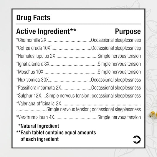MediNatura BHI Calming Support Tablets – Natural, Plant-Based Support for Simple Nervous Tension, Irritability & Sleeplessness – Relaxation & Nighttime Support – 100 Count