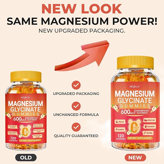 Magnesium Glycinate Gummies 600mg High Absorption, Magnesium Glycinate for Women and Men with Vitamin D, B6, and CoQ10 for Adults & Kids, Magnesium Supplement for Calm Support & Sleep, 120 Count