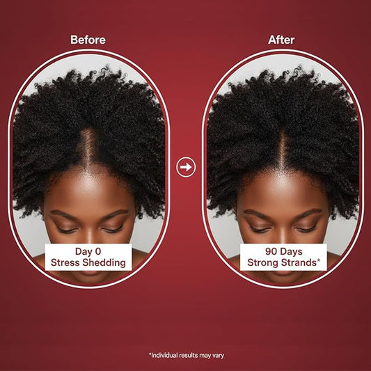 Growth Gummies for Black Women, 60 Vegan Gummies, Daily Hair Nourishment with Biotin, Collagen & Botanical Extracts, Supports Healthy Hair Growth & Strength