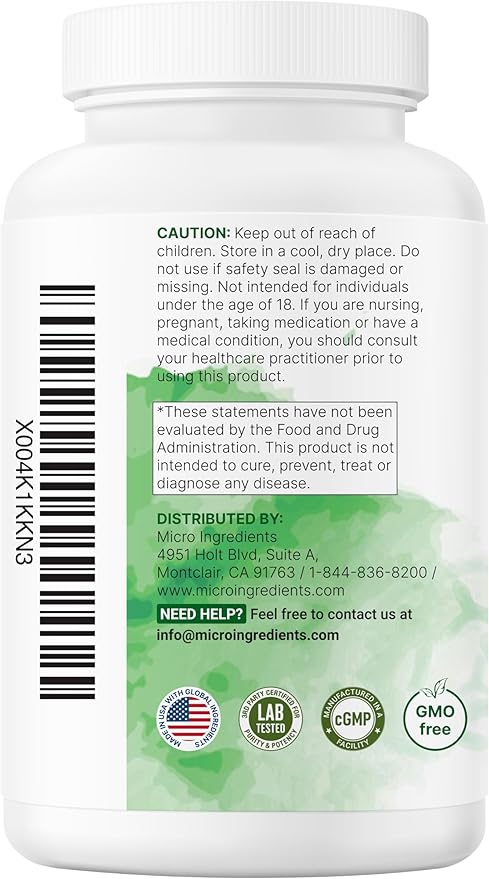 Micro Ingredients Probiotics 200 Billion CFU, 120 Veggie Capsules | Mega Probiotics for Men & Women | 40 Strains with Prebiotics, Postbiotics & Digestive Enzymes | Gut, Immune & Digestive Health
