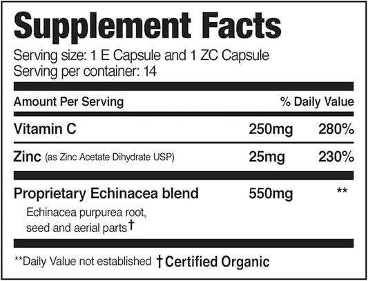 EZC Pak 5-Day Tapered Immune Support Booster - Vitamin Immune Support Supplement, Echinacea, Zinc Vitamin C, Vitamins for Immune System Support, Immune Boosters for Adults - Immune Support Vitamins