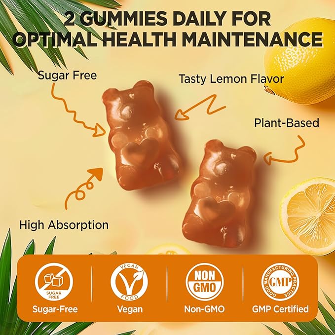 Pumpkin Seed Oil Gummies with Saw Palmetto, Pumpkin Seed Oil Extract for Hair Growth & Prostate Health, Cold-Pressed Supplements for Women Men, Vegan, Sugar Free, Lemon, 60 Chewable