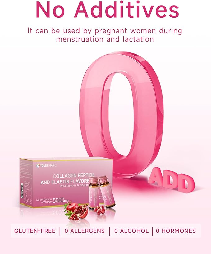 Ageless Beauty Marine Collagen Drink, Liquid Collagen from Franch with 5,000mg Hydrolyzed Collagen, Korean Collagen Tripeptide and Skipjack Elastin Peptide, Supports Skin, Less Wrinkles (2 Pack)