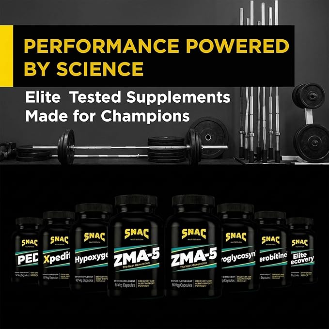 SNAC ZMA-5 Mineral Supplement - Supports Muscle Function, Restful Sleep, Immune Health & Relaxation with Zinc, Vitamin B6, Magnesium & 5-HTP for Sleep, Anxiety, Calmness - 180 Veggie Capsules (2 Pack)