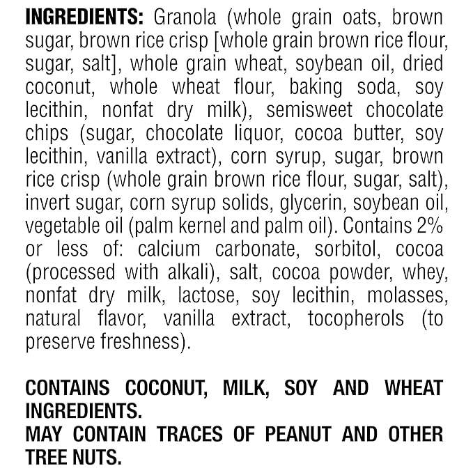 Quaker Big Chewy Granola Bars, 60% Larger, Chocolate Chip, (10 Count)