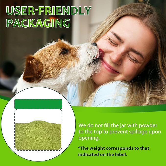 Natural Dog Dental & Supplement Powder, Plaque & Tartar Control with Glucosamine, Omega-3, Probiotics & Vitamin E for Joint, Chicken Flavour, Digestion & Fresh Breath