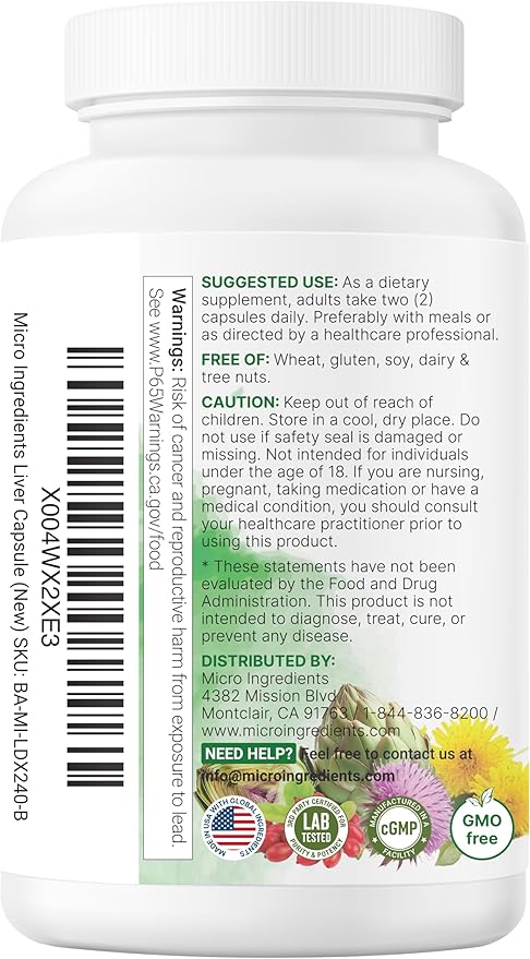 Liver Advanced+, 480 Veggie Capsules | 20-in-1 Complex + Milk Thistle, Dandelion, NAD, NAC, ALA, TUDCA, Glutathione, Artichoke, Turmeric, & Astragalus | Non-GMO, Gluten Free