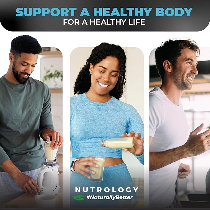 Nutrology TRIPACT Protein Powder - 7-in-1 Meal Replacement Shake with Grass Fed Whey Protein Powder, Pea, Rice, Greens for Muscle Recovery & Immunity, Vanilla Latte & Cinnamon Flavor, 40 Servings