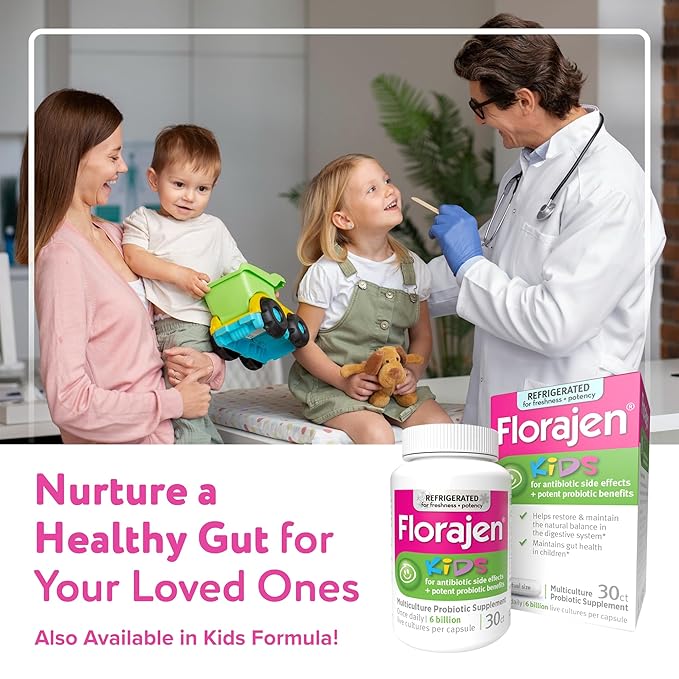 Florajen Acidophilus High Potency Refrigerated Supports Overall Health, 20 Billion CFUs for Potent Probiotic Benefits, Unflavored, 60 Count