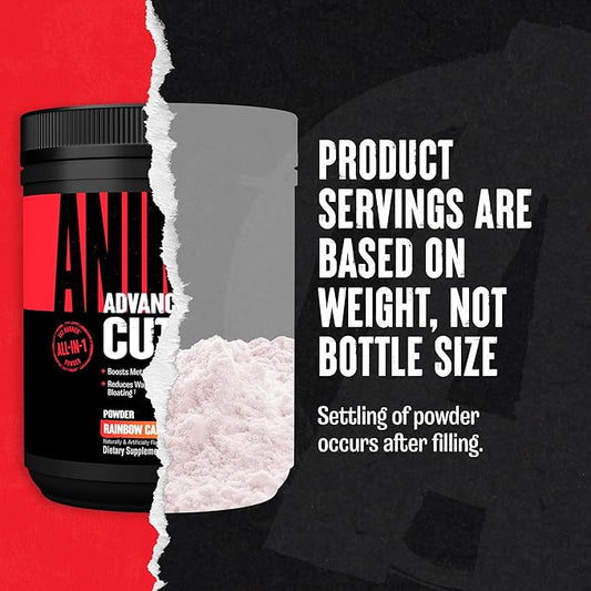 Animal Cuts Thermogenic Fat Burner Powder - Weight Loss for Women and Men for Metabolism, Energy, Focus, and Nootropic Brain Support with Ketones Appetite Suppressant - New Rainbow Candy Flavor