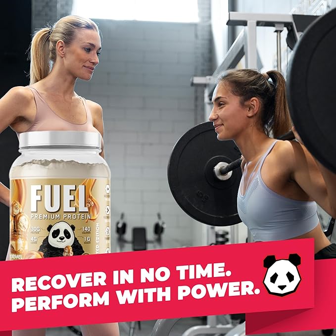 Underground Bio Labs Panda Fuel Premium Protein Whey,Hydrolyzed Collagen,Casein,Probiotics, Enzymes, Keto Friendly,Time Release, 25 Servings (2.5 Pound, Caramel Ice Cream Crunch)