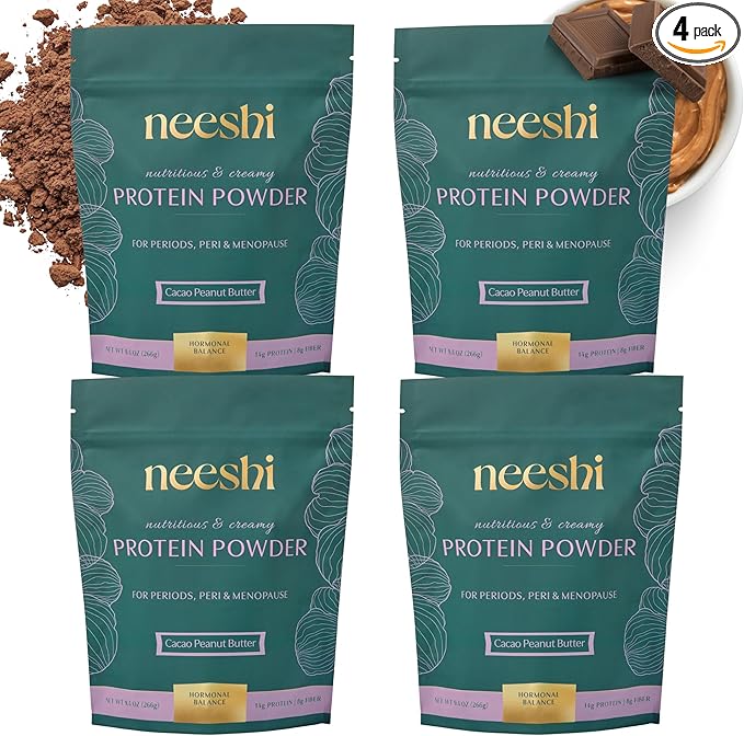 Hormone Balance Protein Powder – PMS & Perimenopause Relief for Cramps, Bloating & Mood Swings – Vegan Plant Based Superfood – 28 Servings