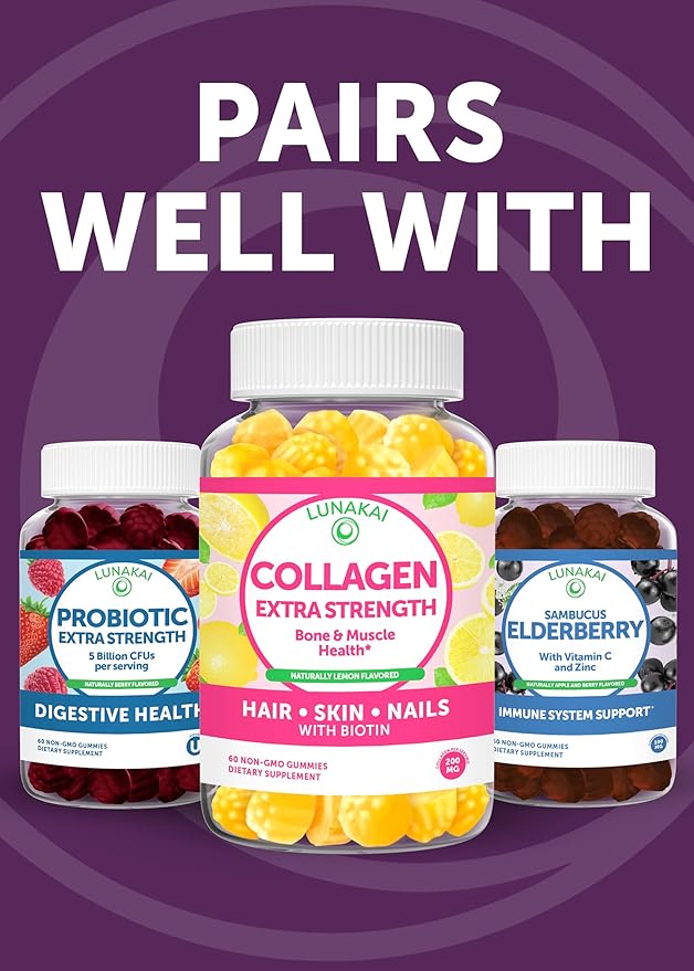 Lunakai USA Made 50 Plus Women's Multivitamin Gummies - Delicious Formula Enhanced with Essential Vitamins & Minerals for Health & Vitality - 6 Pack
