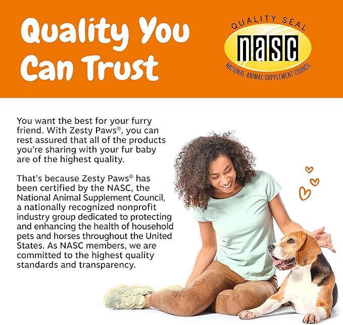 Zesty Paws Probiotics for Dogs, Digestive Enzymes Gut Flora, Digestive Health, Diarrhea & Bowel Support, DE111, Dog Probiotic Soft Chew for Pet Immune System, Pumpkin, 250 Ct
