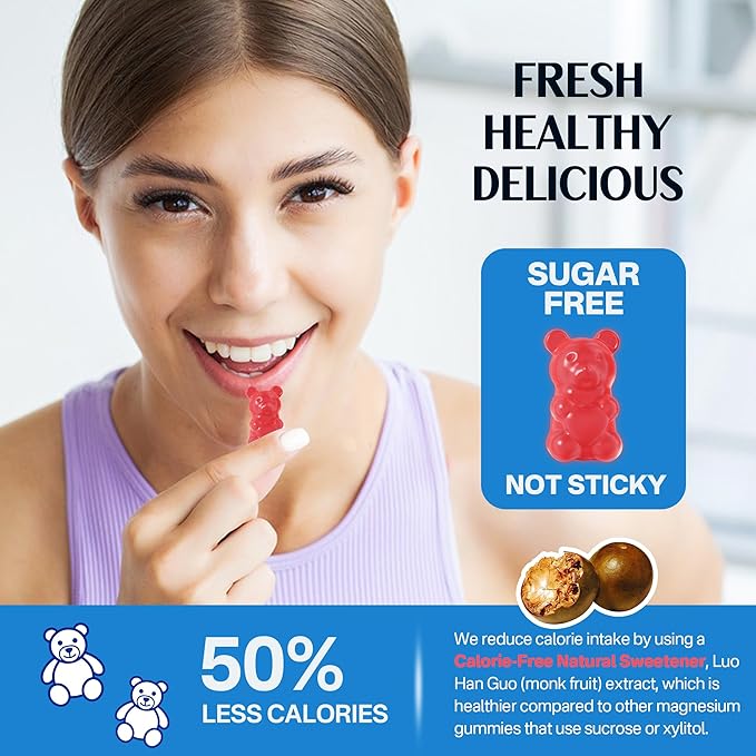 Magnesium Malate Gummies - Magnesium 400mg, L-5-MTHF Folate 680mcg, Methyl B12, B6, L-Theanine & CoQ10 - Sugar Free Methylated Magnesium Complex for Women Men, Methylation, Energy, Muscle & Calm,2Pack
