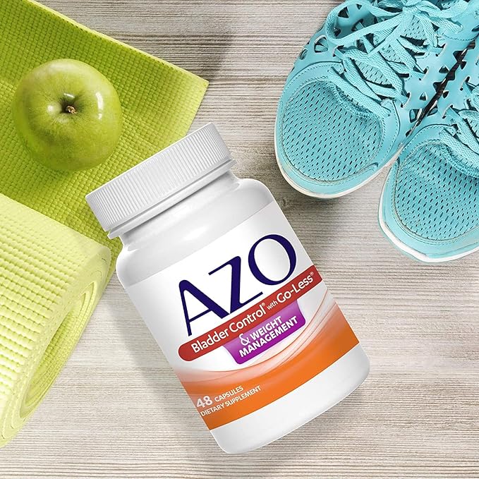 AZO Bladder Control with Go-Less® & Weight Management Dietary Supplement | Helps Reduce Occasional Urgency* | Promotes Healthy Metabolism* | Supports a Good Night’s Sleep* | 48 Capsules