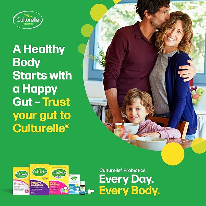 Culturelle 4-in-1 Probiotics for Women, Daily Probiotic & Prebiotic Supplement to Support Vaginal Health, Digestive Health, Immune Health, Occasional Diarrhea, Gas & Bloating Relief, Non-GMO, 30 Count
