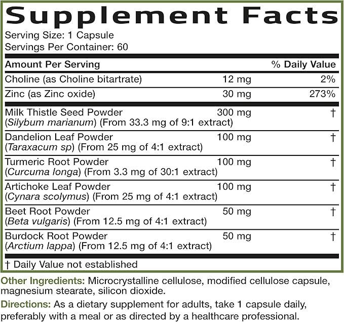 Bronson Liver Detox Advanced Detox & Cleansing Formula Supports Health Liver Function with Milk Thistle, Dandelion Extract, Turmeric, Artichoke Leaf & More, Non-GMO, 60 Vegetarian Capsules