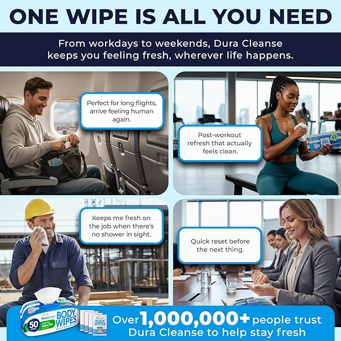 XL Body Wipes - (4 Pack) 200 No Rinse Shower Wipes + 16 Travel Bath Sheets - 10 x 11.5" Thick Cleansing Waterless Washcloths - Disposable Adult Wash Cloths for Elderly Incontinence, Camping Essentials