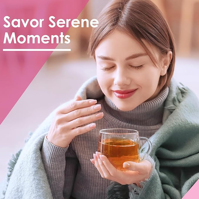 UBEEKOO Hormone Balance Tea for Women, Organic Herbal Tea with Red Raspberry Leaf, Tulsi, Spearmint, Nettle for PMS & PCOS Supplements, Caffeine-Free Female Hormone Loose Leaf Tea, 30 Tea Bags