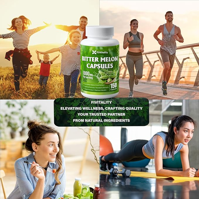 Bitter Melon Capsules| 150 Vegan Capsules| 150 Days Supply| 9,000mg per Serving| Bitter Melon Fruit 25:1 Extract| 100% Pure & Natural| Gluten-Free Supplement| Ultimate Concentrated