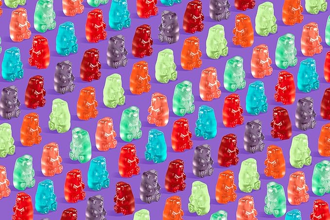 Albanese World's Best Berry Flavored Gummi Bears, 9oz Bags of Candy, Individually Wrapped Pack of 6