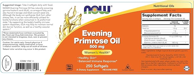 NOW Foods Evening Primrose Oil 250SG