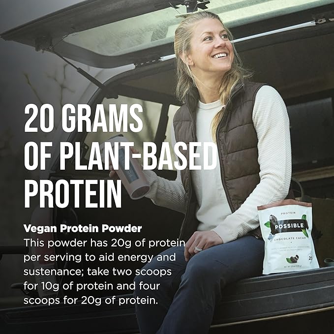 Protein Powder - Muscle Growth & Recovery Support - Plant-Based Protein - Essential Amino Acids & BCAAs - Vegan, Gluten-Free & USDA Organic - Chocolate, 1.25 Pound (Pack of 1)